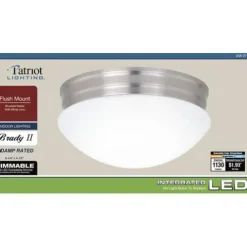 Best Pirce Patriot Lighting® Brady Ii Brushed Nickel Integrated Led Flush Mount Ceiling Light