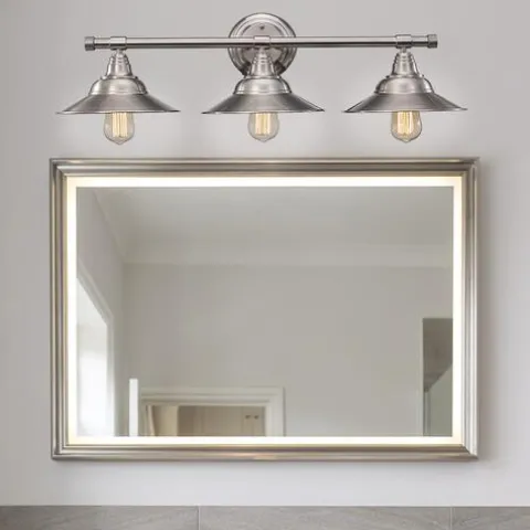 Best Reviews Of Patriot Lighting® Denzel Brushed Nickel 3-Light Vanity Light