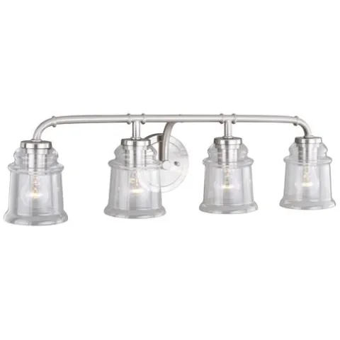 Best Reviews Of Patriot Lighting® Toledo Satin Nickel 4 Light Vanity Light
