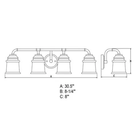 Best Reviews Of Patriot Lighting® Toledo Satin Nickel 4 Light Vanity Light