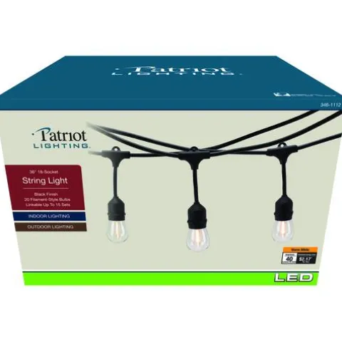 Best Reviews Of Patriot Lighting® 36′ Plug-In 18-Light Warm White Led String Light