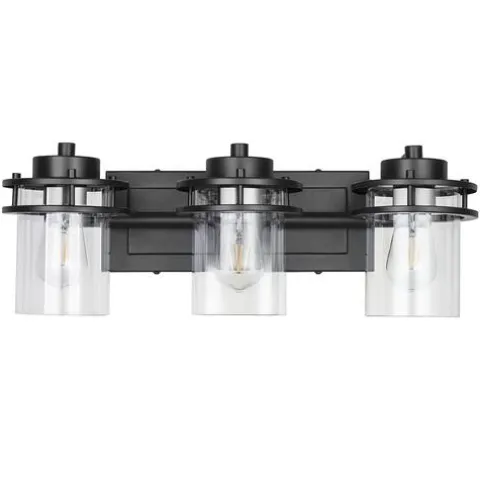 Best Reviews Of Patriot Lighting® Joska Matte Black 3-Light Vanity Light