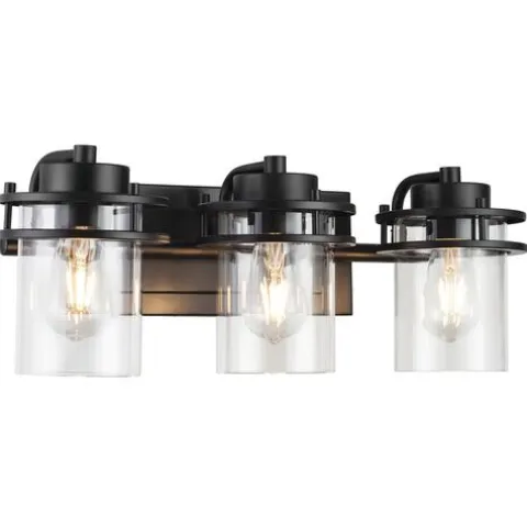 Best Reviews Of Patriot Lighting® Joska Matte Black 3-Light Vanity Light