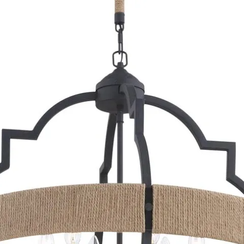 Best Reviews Of Patriot Lighting® Beaumont Textured Gray 6 Light Pendant