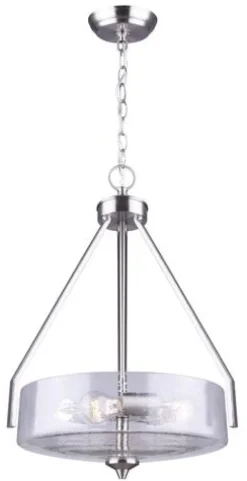 Best Sale Patriot Lighting® Caylon Brushed Nickel 3 Light Pendant