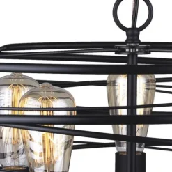 Best Sale Patriot Lighting® Ryland Black 5-Light Pendant
