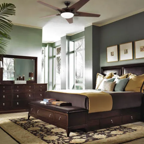 Best Sale Patriot Lighting™ Midori Ii 52″ Oil-Rubbed Bronze Indoor Led Ceiling Fan
