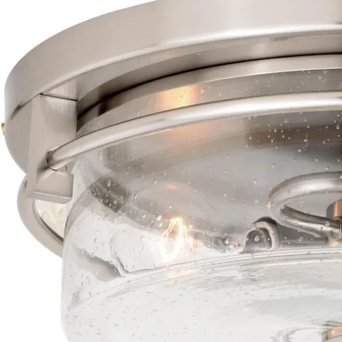 Best Sale Patriot Lighting® Addison Satin Nickel Flush Mount Ceiling Light