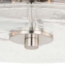 Best Sale Patriot Lighting® Addison Satin Nickel Flush Mount Ceiling Light