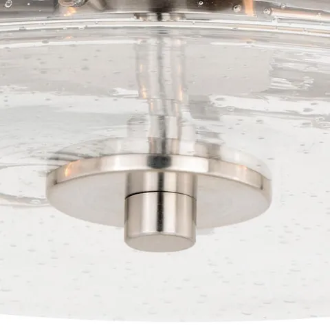 Best Sale Patriot Lighting® Addison Satin Nickel Flush Mount Ceiling Light
