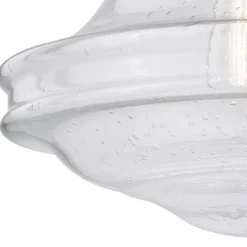 Best Sale Patriot Lighting® Huntley Satin Nickel Semi-Flush Mount Ceiling Light