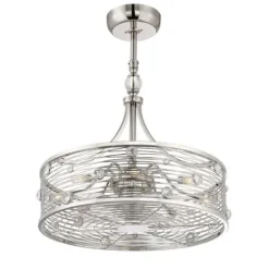 Best Sale Patriot Lighting™ Urbaine 24″ Polished Nickel Fandelier