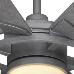 Best Sale Patriot Lighting™ Holland 68″ Painted Galvanized Indoor/Outdoor Integrated Led Ceiling Fan