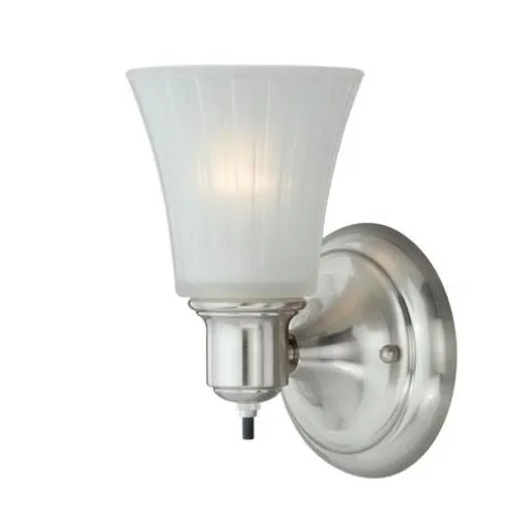 Best Sale Patriot Lighting® Anthony 1-Light Satin Nickel Indoor Wall Light