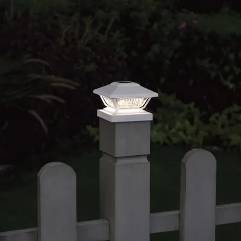 Best Sale Patriot Lighting® Solar Led Lucy White Post Cap Landscape Light 2-Pack