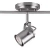Best Sale Patriot Lighting® Britt 29″ Brushed Nickel 3-Light Track Light With Metal Heads