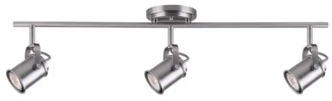 Best Sale Patriot Lighting® Britt 29″ Brushed Nickel 3-Light Track Light With Metal Heads