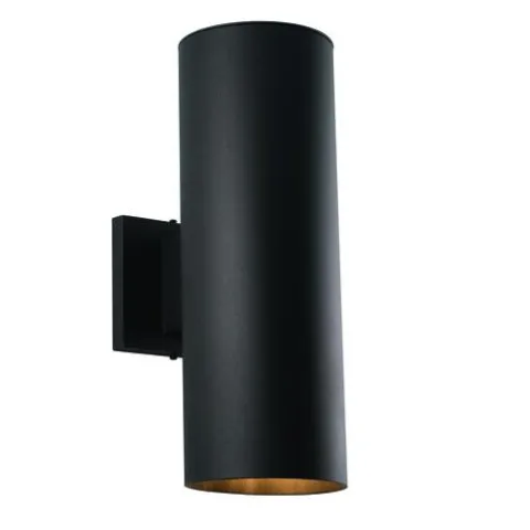 Best Sale Patriot Lighting® Chiasso Textured Black 2-Light Outdoor Wall Light