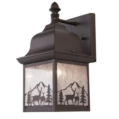 Best Sale Patriot Lighting® Whitetail Tannery Bronze Outdoor Wall Light