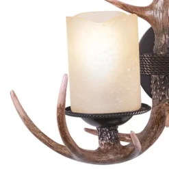 Best Sale Patriot Lighting® Yoho Black Walnut 2 Light Antler Vanity Light