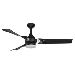 Best Sale Patriot Lighting™ Istanbul 52″ Black With Chrome Accent Indoor/Outdoor Led Ceiling Fan