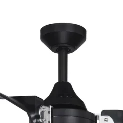 Best Sale Patriot Lighting™ Istanbul 52″ Black With Chrome Accent Indoor/Outdoor Led Ceiling Fan