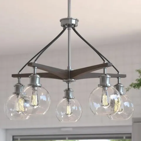 Best Sale Patriot Lighting® Avondale Satin Nickel 5 Light Chandelier