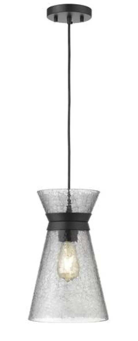 Brand New Patriot Lighting® Abelia Black 1-Light Pendant
