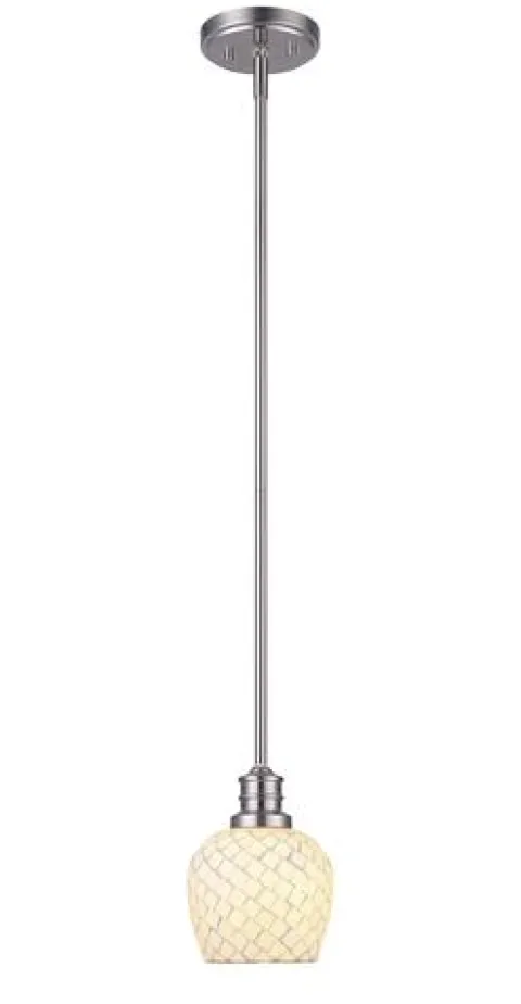 Brand New Patriot Lighting® Mannix Brushed Nickel 1-Light Mini Pendant