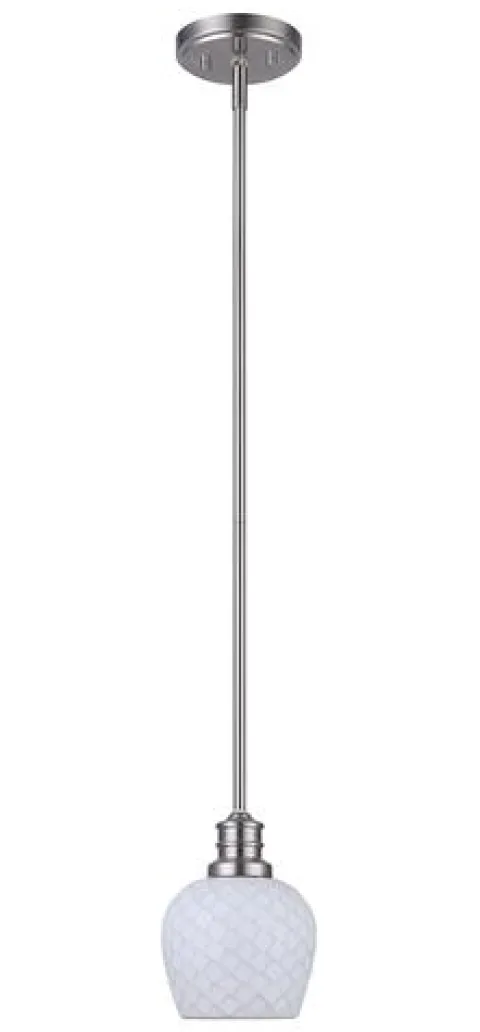 Brand New Patriot Lighting® Mannix Brushed Nickel 1-Light Mini Pendant