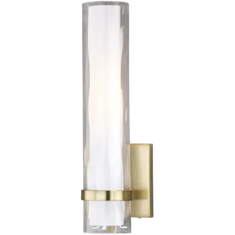 Brand New Patriot Lighting® Vilo Natural Brass 1 Light Vanity Light