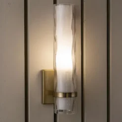 Brand New Patriot Lighting® Vilo Natural Brass 1 Light Vanity Light
