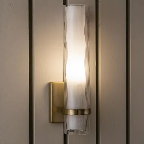 Brand New Patriot Lighting® Vilo Natural Brass 1 Light Vanity Light