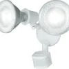 Brand New Patriot Lighting® White Dual Head Motion Sensor Outdoor Security Flood Light