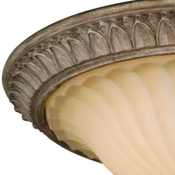 Brand New Patriot Lighting® Avenant French Bronze 3 Light Flush Mount Ceiling Light