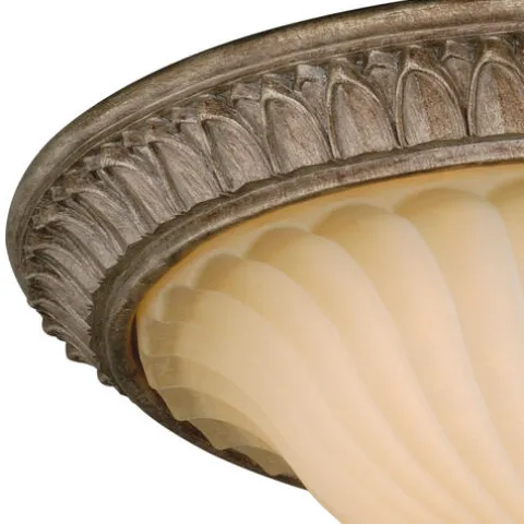 Brand New Patriot Lighting® Avenant French Bronze 3 Light Flush Mount Ceiling Light