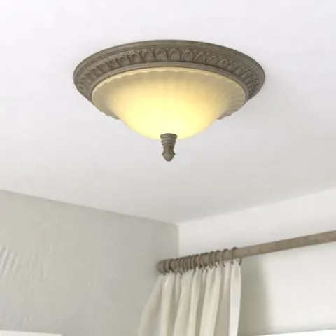 Brand New Patriot Lighting® Avenant French Bronze 3 Light Flush Mount Ceiling Light