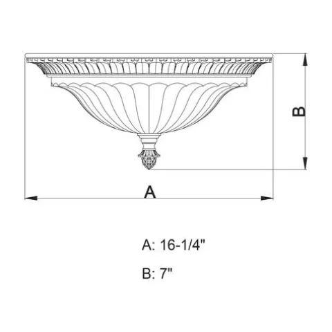 Brand New Patriot Lighting® Avenant French Bronze 3 Light Flush Mount Ceiling Light