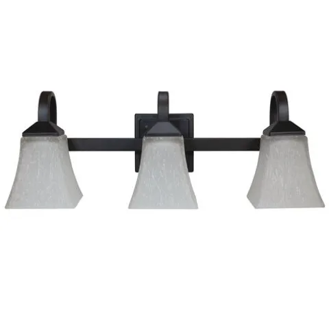 Brand New Patriot Lighting® Squire Brushed Bronze 3-Light Vanity Light