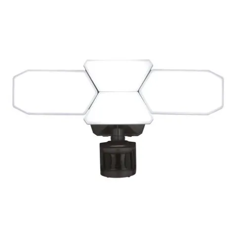 Brand New Patriot Lighting® Dualux Bronze Led 4-Head Motion Sensor Outdoor Security Flood Light