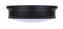 Brand New Patriot Lighting® Otis Matte Black Integrated Led Flush Mount Ceiling Light