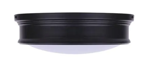 Brand New Patriot Lighting® Otis Matte Black Integrated Led Flush Mount Ceiling Light