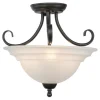 Brand New Patriot Lighting® Babylon Oil Burnished Bronze Semi-Flush Mount Ceiling Light
