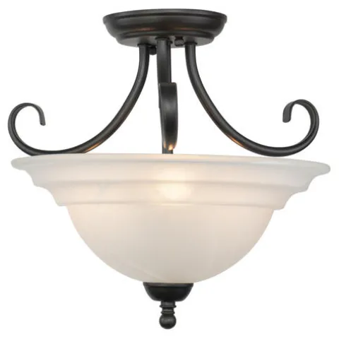Brand New Patriot Lighting® Babylon Oil Burnished Bronze Semi-Flush Mount Ceiling Light