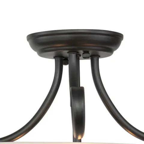 Brand New Patriot Lighting® Babylon Oil Burnished Bronze Semi-Flush Mount Ceiling Light