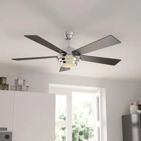 Brand New Patriot Lighting™ Kyoto 52″ Brushed Nickel Indoor Integrated Led Ceiling Fan