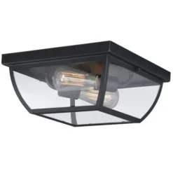 Brand New Patriot Lighting® Granville Oil-Burnished Bronze 2-Light Outdoor Flush Mount Light