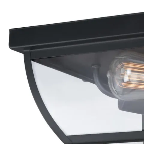 Brand New Patriot Lighting® Granville Oil-Burnished Bronze 2-Light Outdoor Flush Mount Light