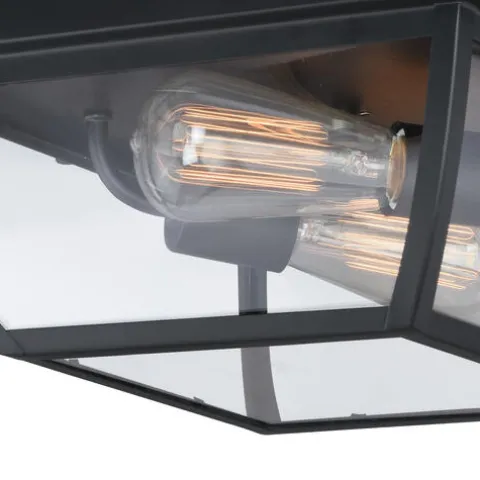 Brand New Patriot Lighting® Granville Oil-Burnished Bronze 2-Light Outdoor Flush Mount Light