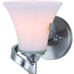 Brand New Patriot Lighting® Dee Brushed Nickel 1-Light Vanity Light